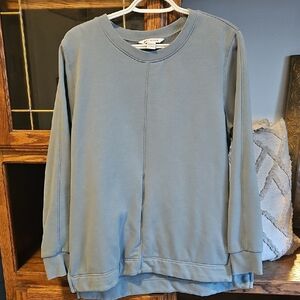Athleta Light Green/gray Crewneck Top
